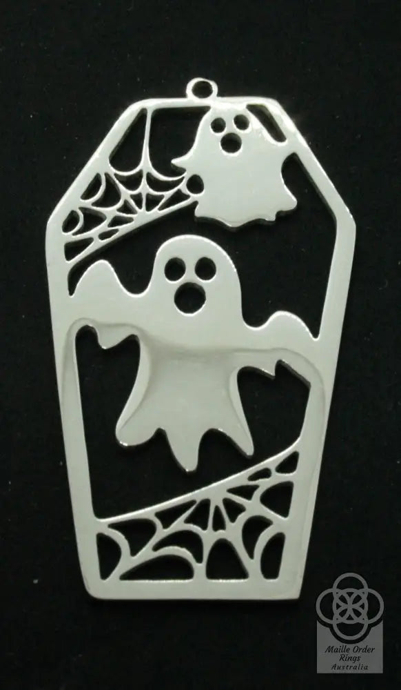 Coffin With Ghost Charms & Pendants