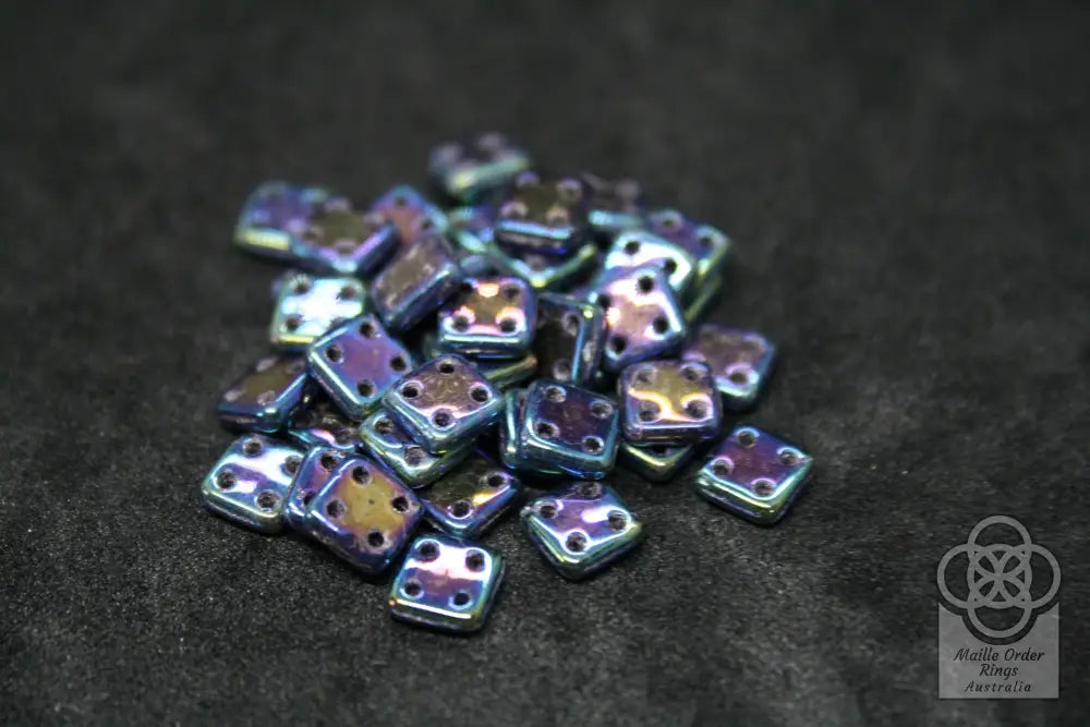 Czech Glass Quadralentil & Quadratile Beads - Maille Order Rings Australia