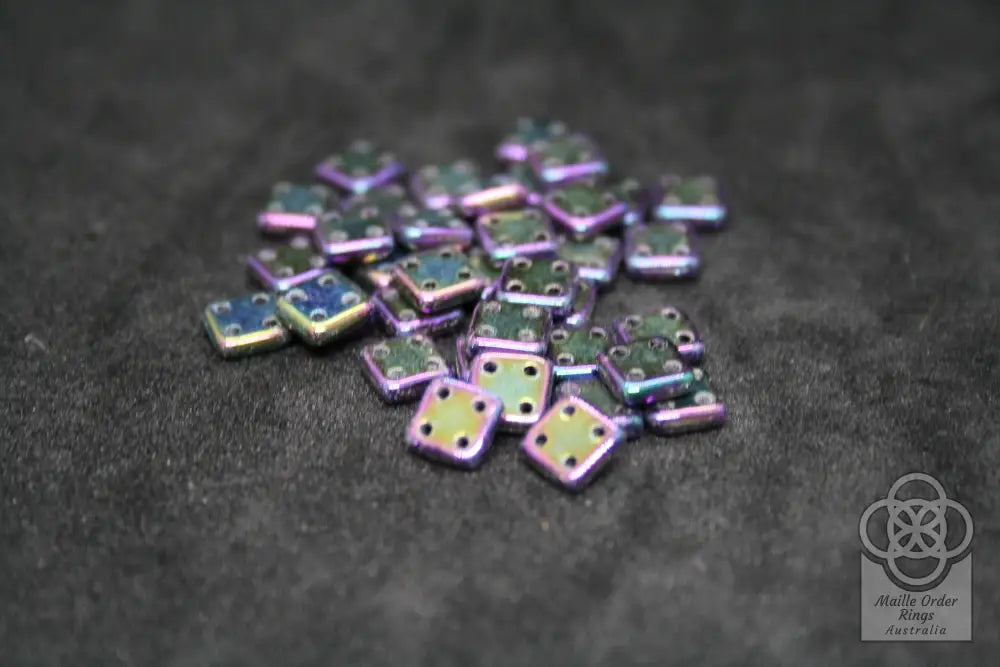 Czech Glass Quadralentil & Quadratile Beads - Maille Order Rings Australia