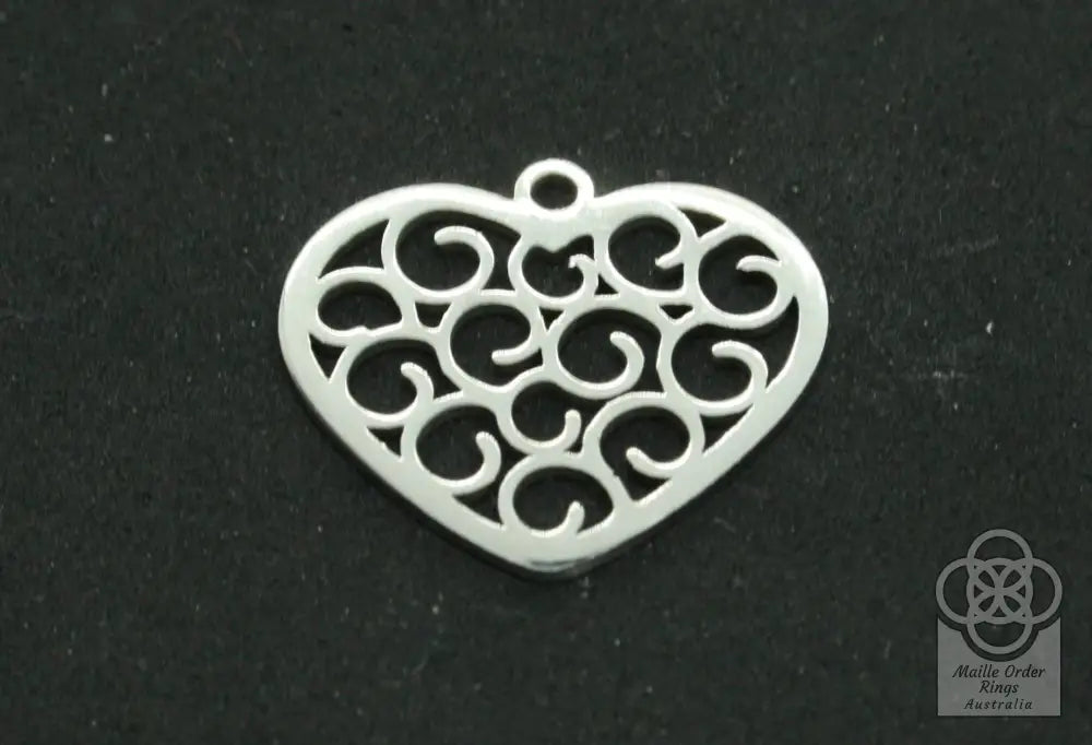 Filigree Heart Charms & Pendants