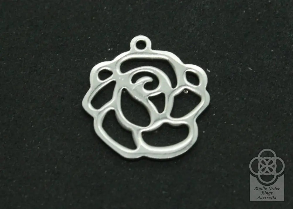 Filigree Open Rose Charms & Pendants