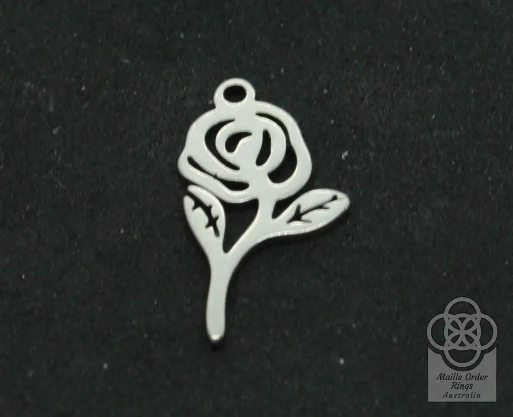 Filigree Rose Bud Charms & Pendants