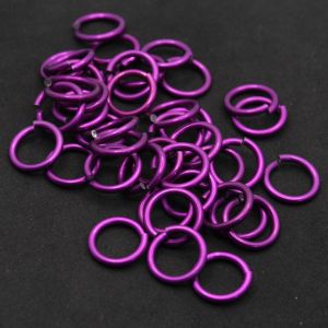 Anodised Aluminium Jump Rings - 14 AWG - (1.6mm W.D.)