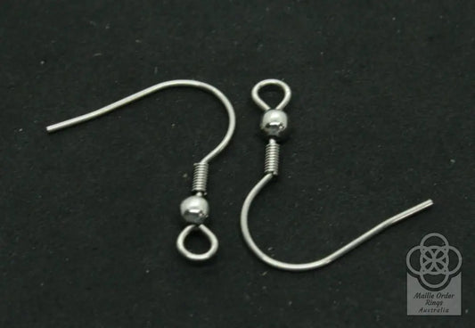 French Ear Wires / Hooks (Ball) - Maille Order Rings Australia