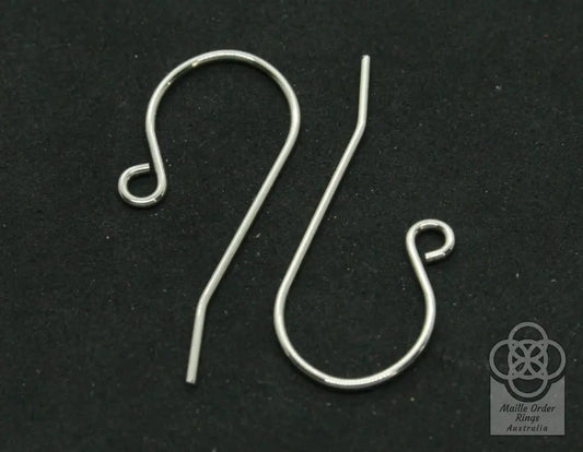 French Ear Wires / Hooks (Plain) - Maille Order Rings Australia