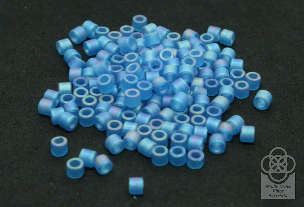 Miyuki 10/0 Delica Seed Beads Matte Light Blue Ab (Dbm0862)