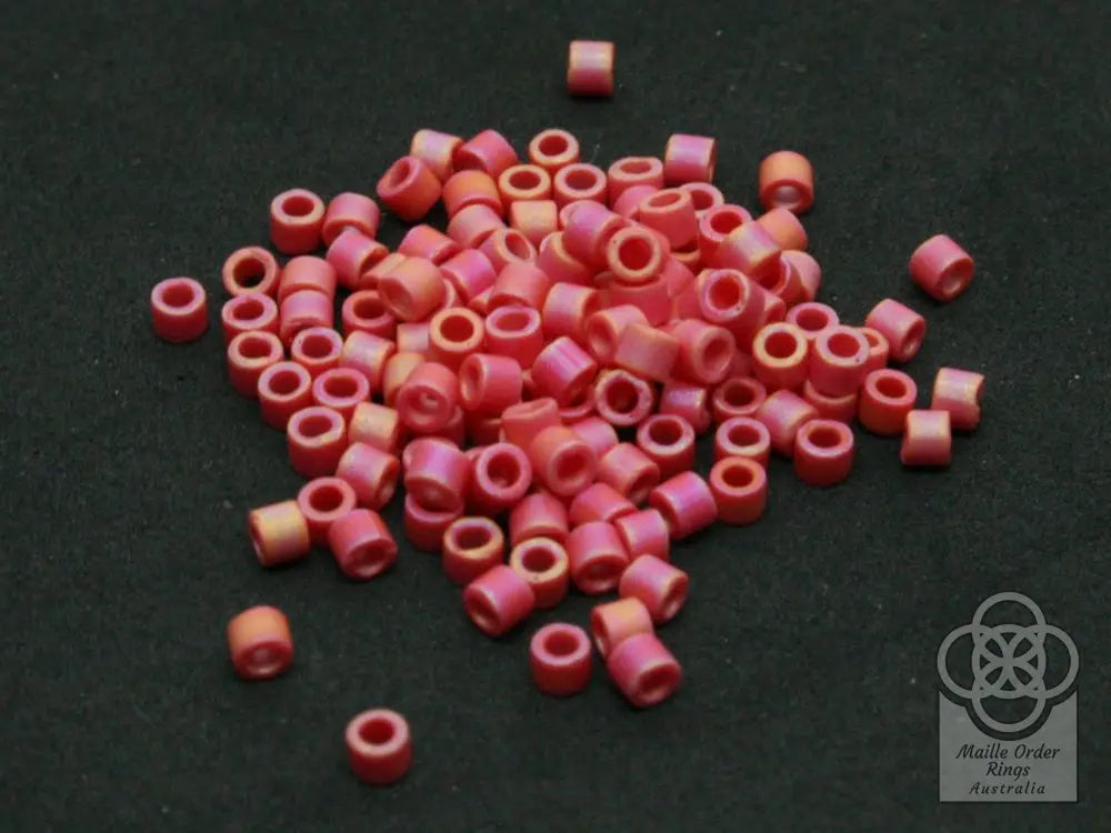 Miyuki 10/0 Delica Seed Beads Matte Opaque Maroon Ab (Dbm0874)